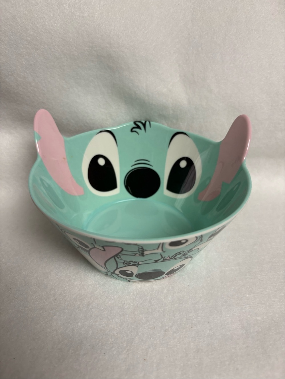 STITCH Print Melamine Plastic Bowl Mint Green Disney Store Japan